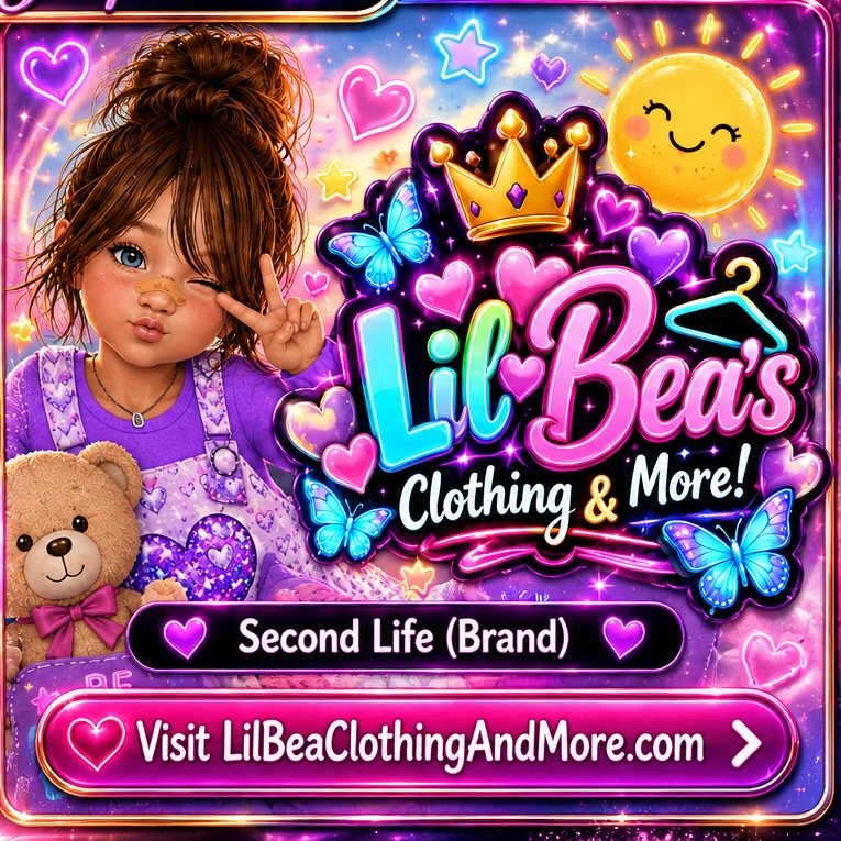 Lil Bea’s Clothing and More virtual creator and Second Life brand artwork